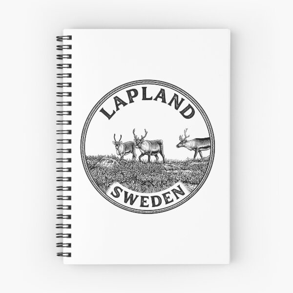 Item preview, Lapland Sweden reindeer logo illustration designed and sold by JVFotoArt.