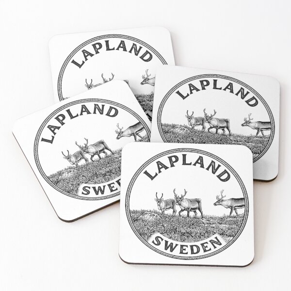 Item preview, Lapland Sweden reindeer logo illustration designed and sold by JVFotoArt.