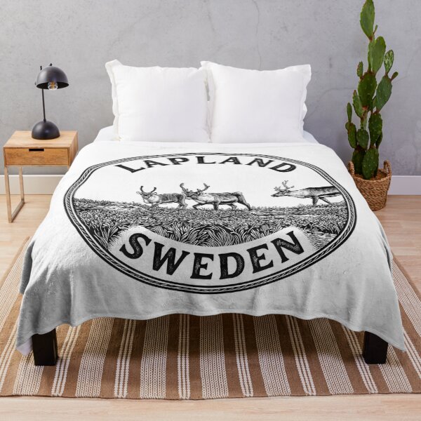 Item preview, Lapland Sweden reindeer logo illustration designed and sold by JVFotoArt.
