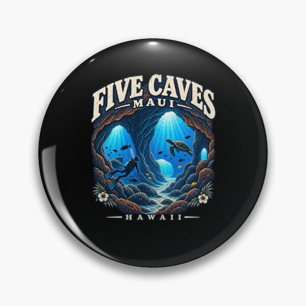 Item preview, Five Caves Maui Hawaii Scuba Diving Lava Caverns designed and sold by SubtleSplit.