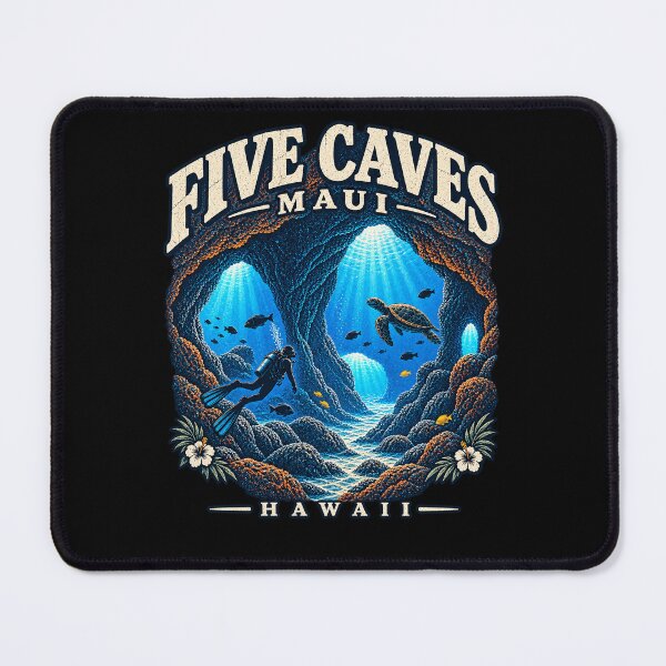 Item preview, Five Caves Maui Hawaii Scuba Diving Lava Caverns designed and sold by SubtleSplit.
