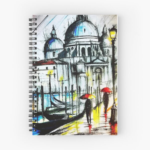 Item preview, Rainy Venice Cityscape Ink Painting designed and sold by zozosazap.