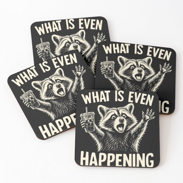 Item preview, What Is Even Happening Raccoon Funny Animal Humor designed and sold by BrockmeyeSB.