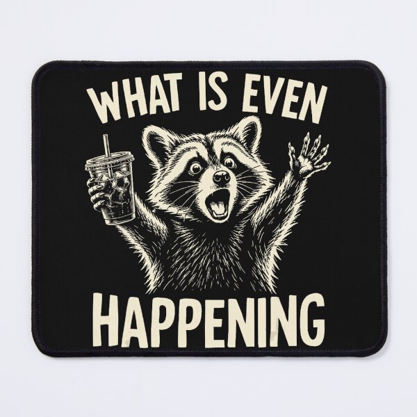 Item preview, What Is Even Happening Raccoon Funny Animal Humor designed and sold by BrockmeyeSB.