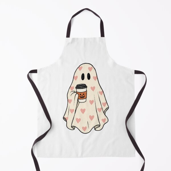 Item preview, Vintage Halloween Spooky Ghost Pink Hearts Coffee designed and sold by Timeless Bond Designs.