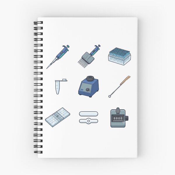 Item preview, Molecular Biology Lab Pipette Centrifuge Tube Cell Counter Sticker Pack designed and sold by mood-draftsman.