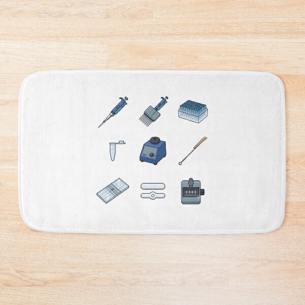 Item preview, Molecular Biology Lab Pipette Centrifuge Tube Cell Counter Sticker Pack designed and sold by mood-draftsman.