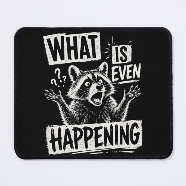 Item preview, What Is Even Happening Raccoon Confused Funny Quote Animal Lover designed and sold by BrockmeyeSB.