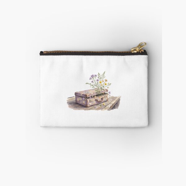 Item preview, Suitcase with Wildflowers designed and sold by InkPixell.