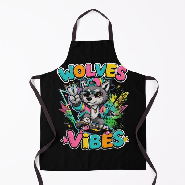 Item preview, Wolf Vibes Retro Cool Sunglasses Wolf Peace Sign Graphic designed and sold by felixpalette.