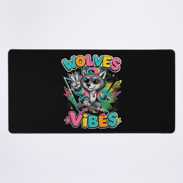 Item preview, Wolf Vibes Retro Cool Sunglasses Wolf Peace Sign Graphic designed and sold by felixpalette.
