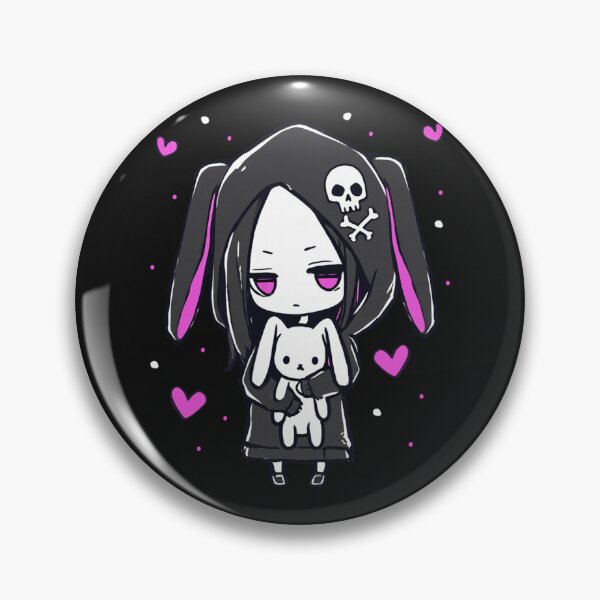 Item preview, Kawaii Goth Bunny Anime Pastel Emo Creepy Cute Girl designed and sold by ClairLuther571.