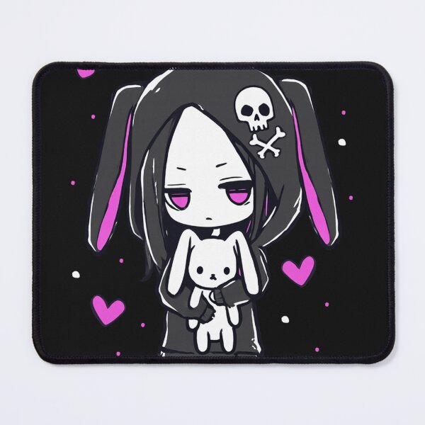 Item preview, Kawaii Goth Bunny Anime Pastel Emo Creepy Cute Girl designed and sold by ClairLuther571.