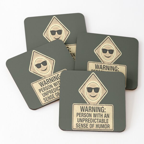 Item preview, Warning Unpredictable Sense Of Humor Funny Sign Sketch - Sarcastic Meme designed and sold by FABIOLA1970.