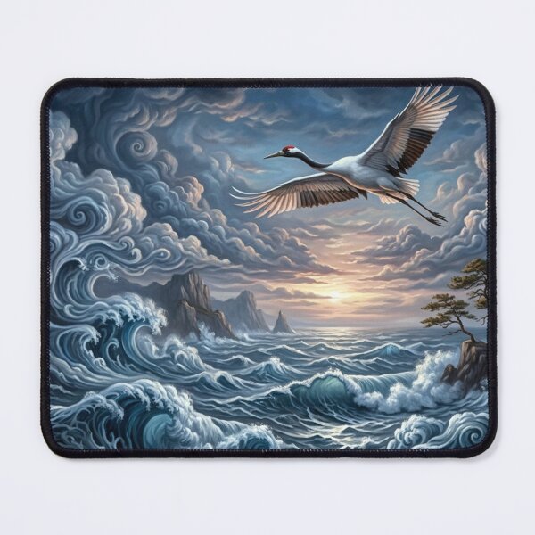 Item preview, Crane in a swirling cloud designed and sold by Sigtrix.