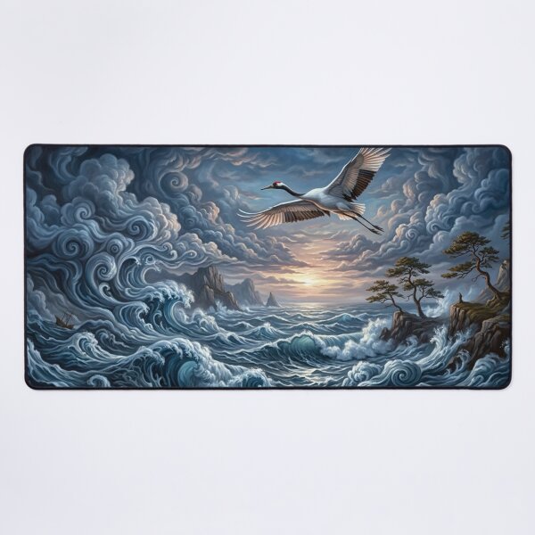 Item preview, Crane in a swirling cloud designed and sold by Sigtrix.