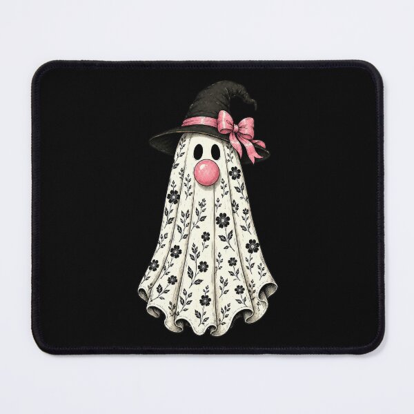 Item preview, Vintage Halloween Spooky Ghost Coquette Pink Bow designed and sold by Timeless Bond Designs.