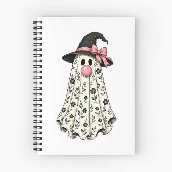 Item preview, Vintage Halloween Spooky Ghost Coquette Pink Bow designed and sold by Timeless Bond Designs.
