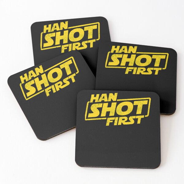 Item preview, Han Shot First Distressed Yellow  designed and sold by RIDVAN | Visual Art & Design.