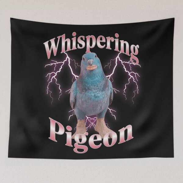 Item preview, Whispering Pigeon Funny Meme Bird Lover Design designed and sold by BrockmeyeSB.