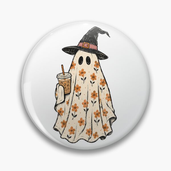 Item preview, Vintage Halloween Spooky Ghost Floral Daisy designed and sold by Timeless Bond Designs.