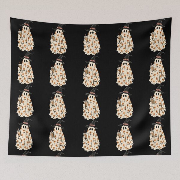 Item preview, Vintage Halloween Spooky Ghost Floral Daisy designed and sold by Timeless Bond Designs.