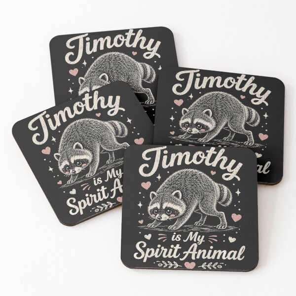 Item preview, Timothy Is My Spirit Animal Raccoon Lover Personalized Wildlife Gift designed and sold by BrockmeyeSB.