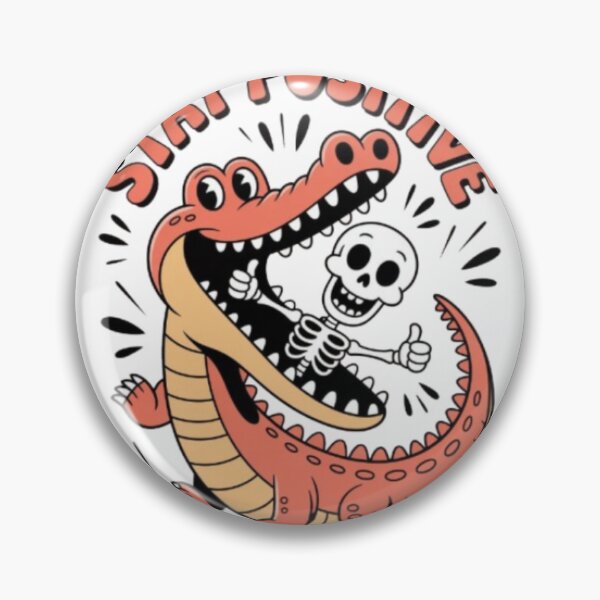 Item preview, Stay Positive – Crocodile Humor Illustration designed and sold by WATEKE.