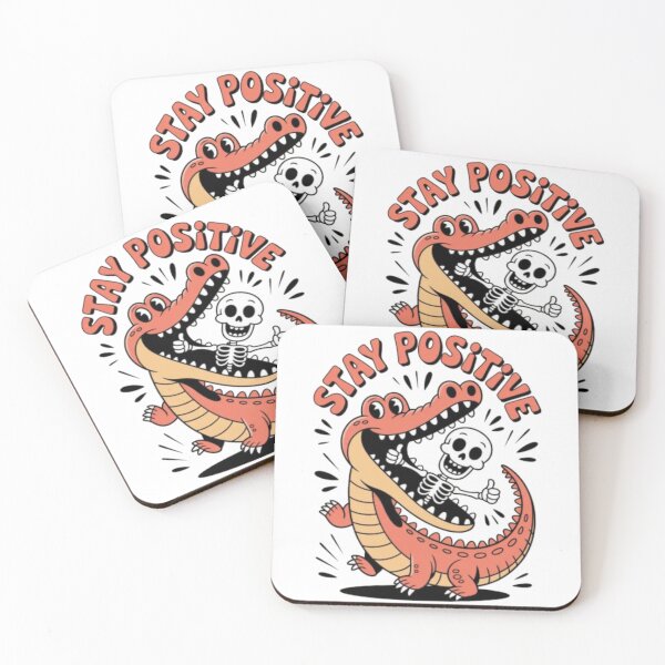 Item preview, Stay Positive – Crocodile Humor Illustration designed and sold by WATEKE.