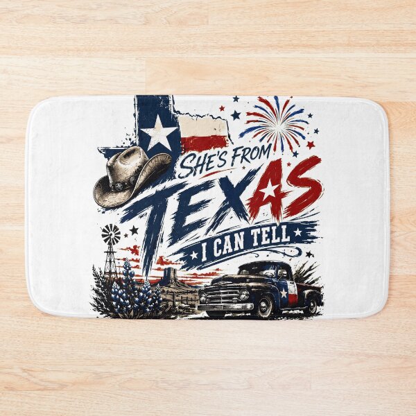Item preview, Texas Pride Vintage Truck Bluebonnet Design designed and sold by Katherine93077.