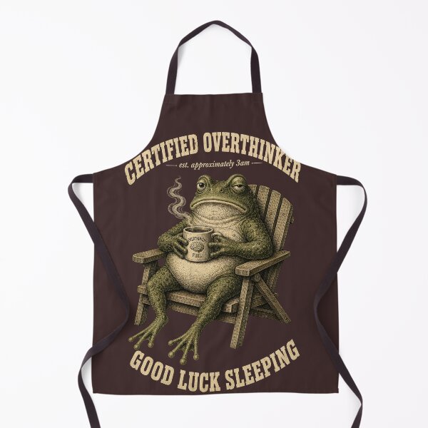 Item preview, Certified Overthinker Good Luck Sleeping Funny Frog designed and sold by LinaDesign Store.