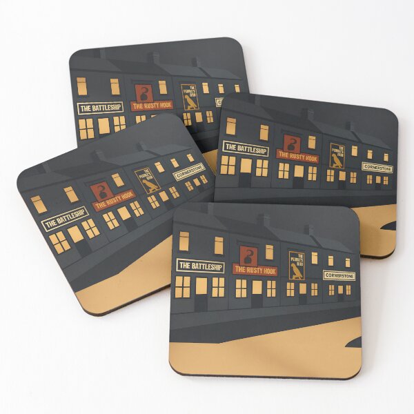 Item preview, Noir Village Pub Street at Night designed and sold by Jacalyn-Hyman.