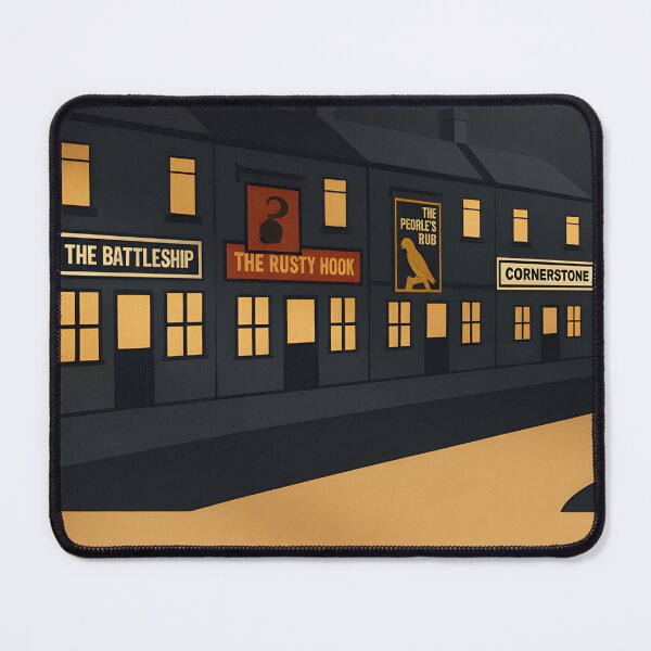 Item preview, Noir Village Pub Street at Night designed and sold by Jacalyn-Hyman.