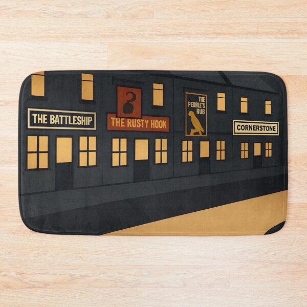 Item preview, Noir Village Pub Street at Night designed and sold by Jacalyn-Hyman.