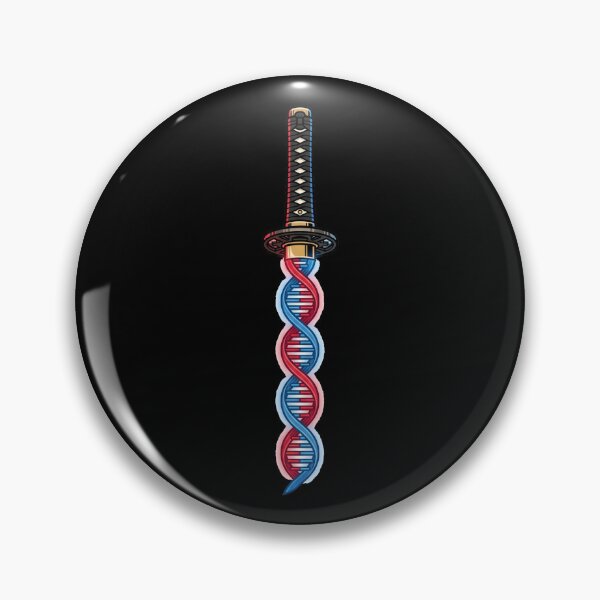 Item preview, Samurai Katana DNA Double Helix Blade Genetics Science Anime Aesthetic designed and sold by mood-draftsman.