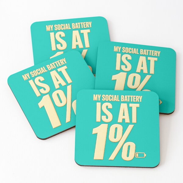 Item preview, My Social Battery Is at 1% – Funny Introvert Social Battery Design designed and sold by RobertArt08.