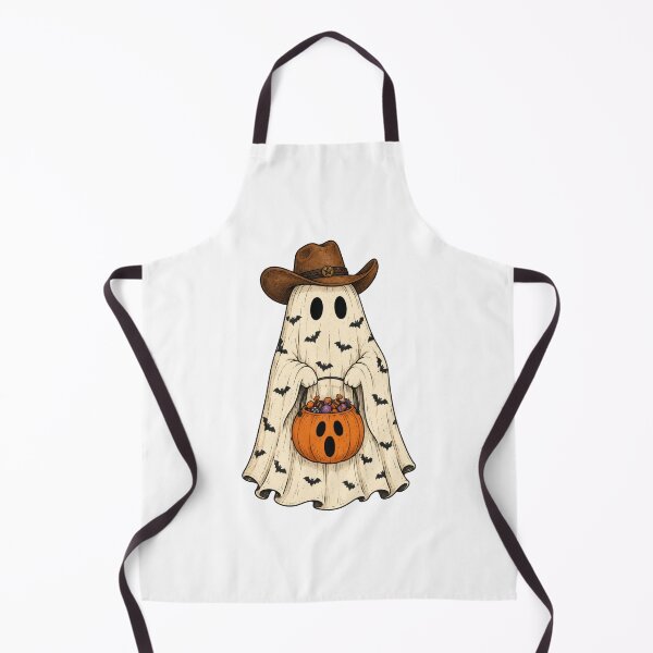 Item preview, Vintage Halloween Spooky Ghost Cowboy Pumpkin designed and sold by Timeless Bond Designs.