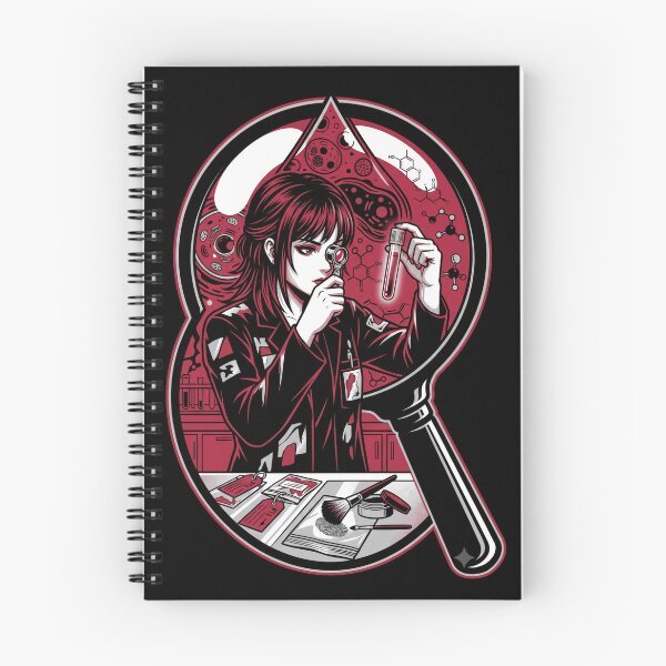 Item preview, Anime Forensic Scientist Blood Splatter Magnifying Glass Crime Lab Aesthetic designed and sold by mood-draftsman.