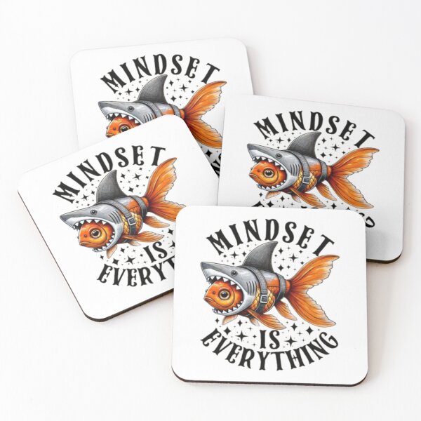 Item preview, Mindset Is Everything – Goldfish Shark Motivation Design designed and sold by WATEKE.
