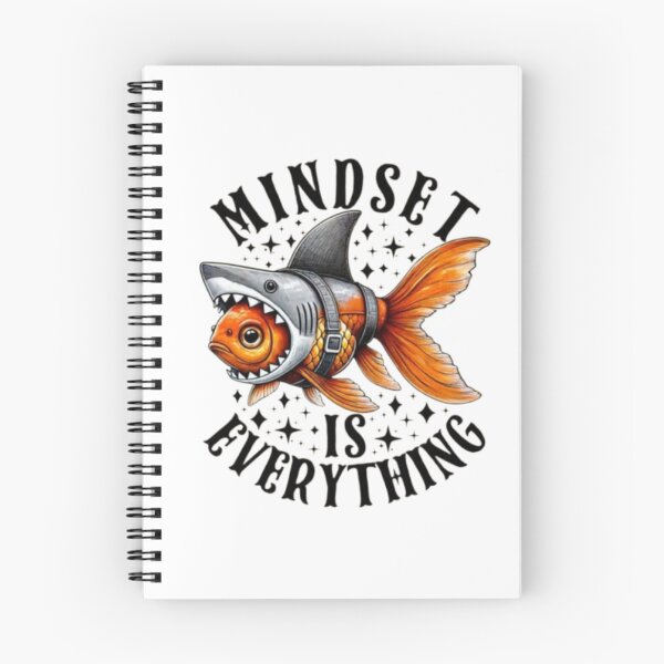 Item preview, Mindset Is Everything – Goldfish Shark Motivation Design designed and sold by WATEKE.