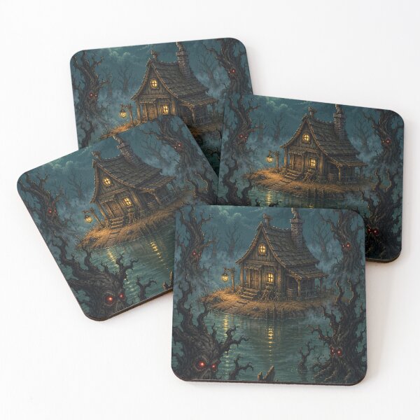 Item preview, Dark Fantasy Pixel Art: Shadowed Marsh Grove designed and sold by bapupa.