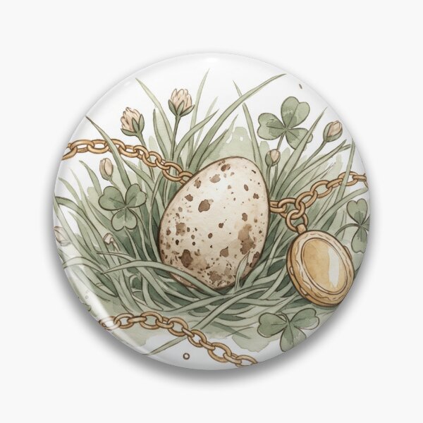 Item preview, Bird Egg with Gold Locket designed and sold by InkPixell.