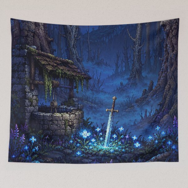 Item preview, Dark Fantasy Pixel Art: Silent Grave Woods designed and sold by bapupa.
