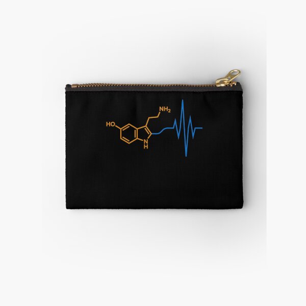 Item preview, Serotonin Molecule Neurotransmitter Brain Wave ECG Science Aesthetic designed and sold by mood-draftsman.