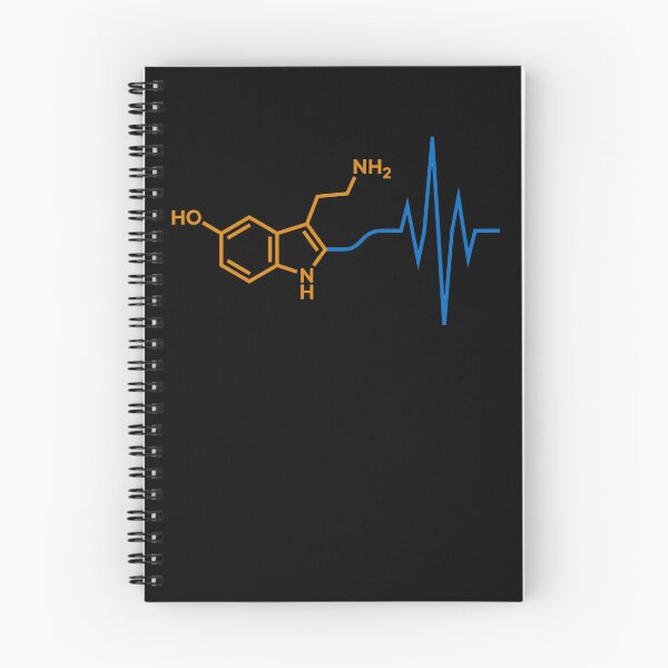 Item preview, Serotonin Molecule Neurotransmitter Brain Wave ECG Science Aesthetic designed and sold by mood-draftsman.