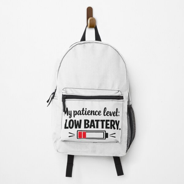 Item preview, My Patience Level Low Battery Funny Quote designed and sold by MarselArt.