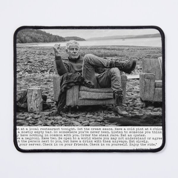 Item preview, Anthony Bourdain Quote Enjoy the Ride designed and sold by LuluLeb.