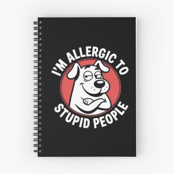 Item preview, I’m Allergic to Stupid People – Sarcastic Dog Humor Design designed and sold by WATEKE.