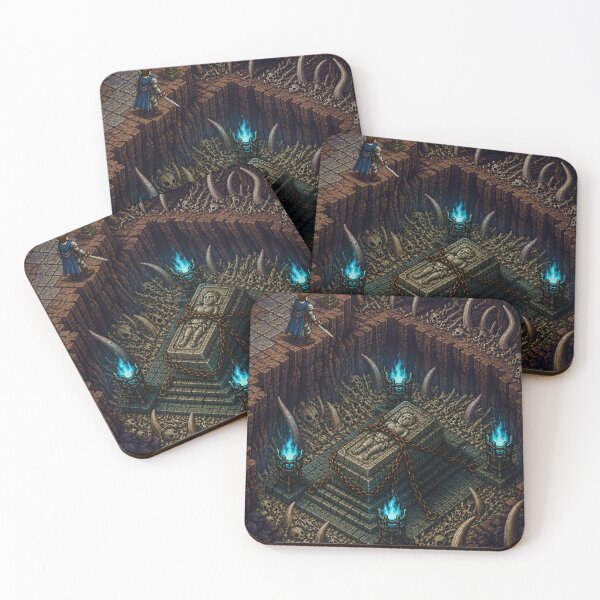Item preview, Dark Fantasy Pixel Art: Sunken Bone Crypt designed and sold by bapupa.