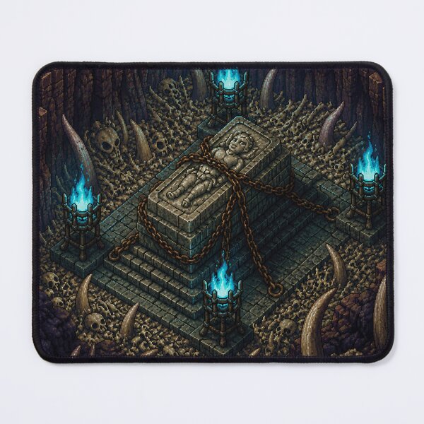 Item preview, Dark Fantasy Pixel Art: Sunken Bone Crypt designed and sold by bapupa.